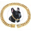 Dog Chain Diamond Collar Walking Metal Chain Collar with Design Secure Buckle Pet Cat Cuban Collar Jewelry Accessories