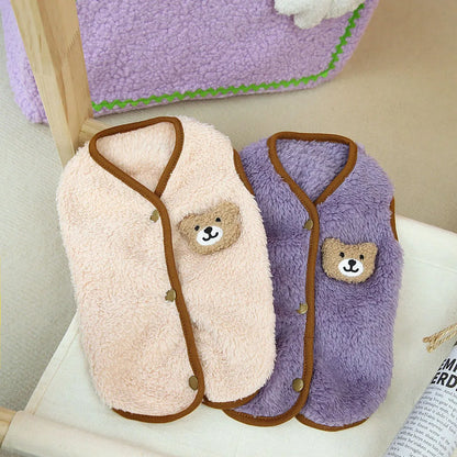 Pet Dog Clothes Winter Fleece Dog Vest Coat Plus Warm Jacket for Small Dogs Cats Clothing Puppy French Bulldog Chihuahua Apparel