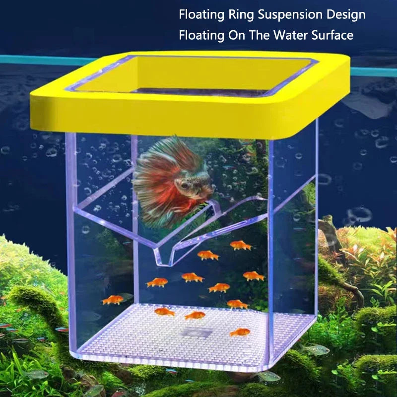 Acrylic Fish Breeding Isolation Box Floating Aquarium Breeder Feeder Fish Tank Hatching Incubator Aquarium Hatchery Accessory