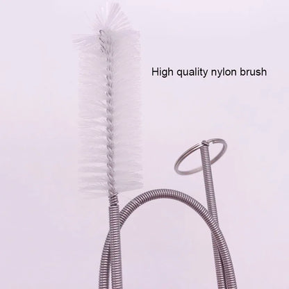 Aquarium Pipe Cleaning Brush Fish Tank Cleaner Tube Stainless Steel Water Filter Air Tube Flexible Double End Hose Accessories