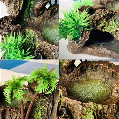 Resin Aquarium Pet Reptile Feeder Bowl Basin Food Water Pot Reptile Turtle Tortoise Scorpion Lizard Crabs Supplies Large Size