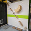 Solid Wood Wall Mounted Cat Tree Double Layered Jumping Platform Ladder Cat Hammock Furniture Cat Climbing Frame