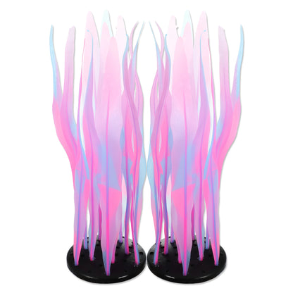 UXCELL Aquarium Artificial Decorative Plant Silicone Glowing Decor for Fish Tank Ornamen Flower Grass Decoration Accessories