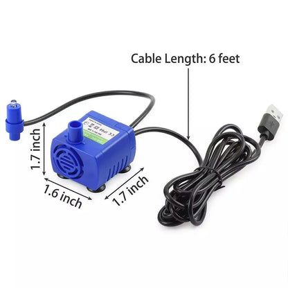 Silent AC Water Pump DC Power-off Water Pump Easy To Light Light Disassemble Pet Two-color Pump LED Fountain D9U9