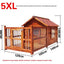 Dog House Outdoor Waterproof  Solid Wood Dog Villa with Yard Outdoor Rainproof Type Four Seasons Universal Pet Kennel