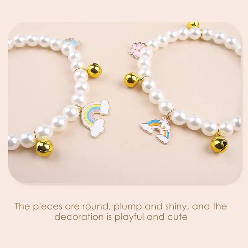 Pearl Dog Collar Pearl Collar For Dogs Pearl Cat Collar Dog Jewelry For Small Dogs Puppy Necklace Adjustable Elegant For Small