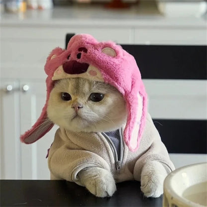 Personalized Animal Small Dog Hat Warm New Year Cosplay Accessories for Cats Snapper Bear French Bulldog Pet Supplies Head Gear