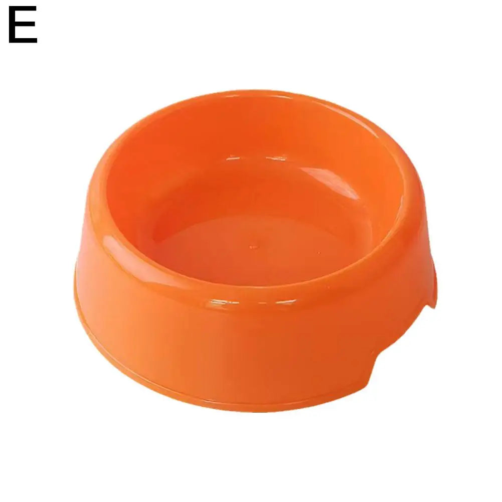 Candy Color Plastic Pet Round Bowl Cat And Dog Food Bowl Pet Small Cat And Dog Tableware Wholesale Easy To Clean Colorful