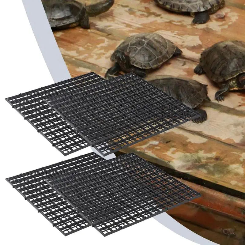 Fish Tank Lid 4pcs Multifunctional Aquarium Cover Lid Turtle Basking Area Aquarium Filter Plate Anti-Jumping Terrarium Lid