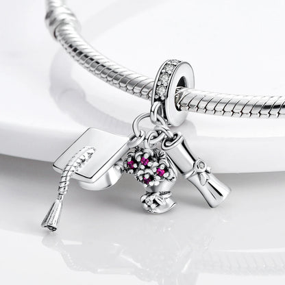 MULA 1PC Coffee Pet Moon Star Silver Plated Pendant Fit Original Snake Chain Charm Bracelet DIY Women Jewelry Gift