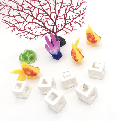 1pcs Ceramic House For Aquarium Fish Shrimps Spawn Shelter Breed House Pottery Scorpion House Canister Simulation Stone Ornament