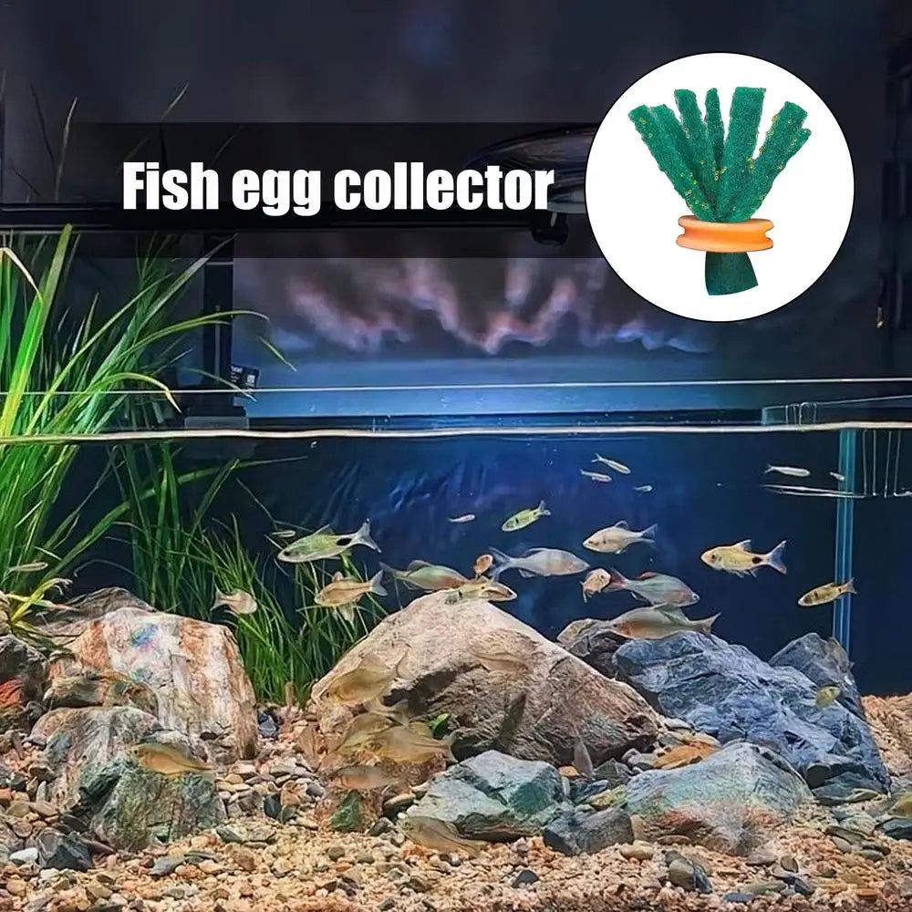Fish Breeding Spawning Mop 10PCS Safe Fish Breeding Slate Fish Breeding Mop for Egg Laying Wear-Resistant Fish Egg Laying Bed