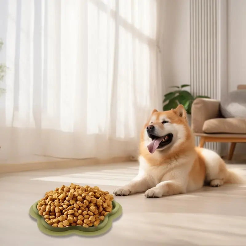Cat Slow Feeder Non-Slip Slow Feeder Bowl Dog Bowls Food-Grade Silicone Bowls Dishes Pet Puppy Food  Feeding Dog Food Dispenser