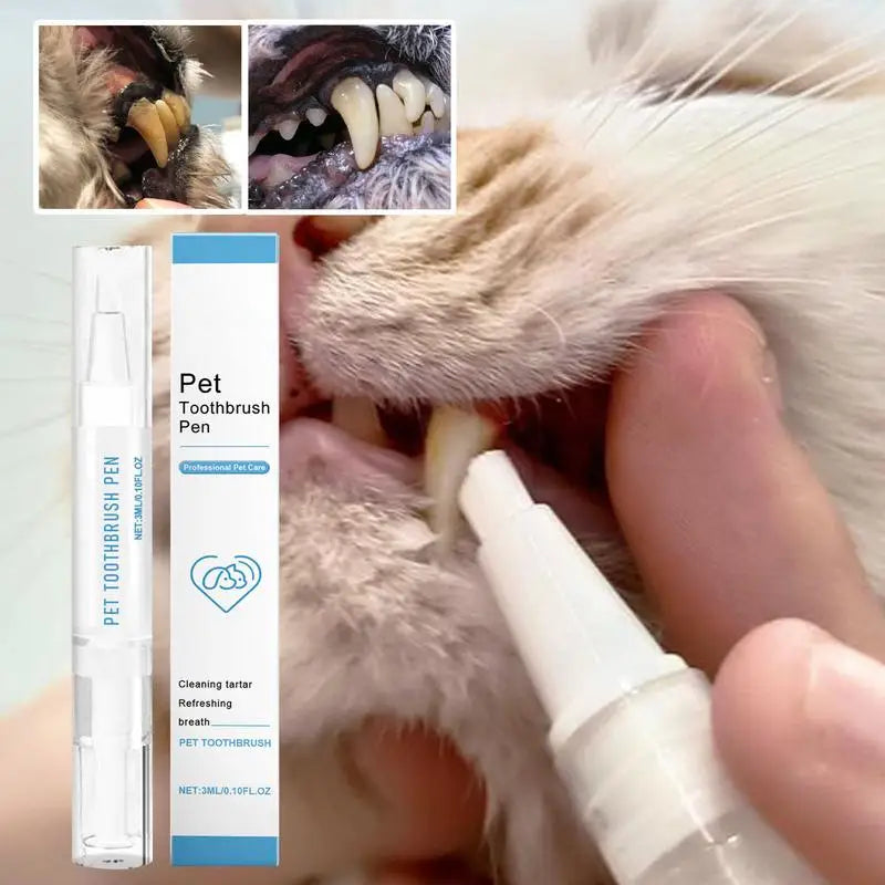 Pet Toothbrush Pen Safe Teeth Cleaning Pen Dog Toothbrushes Refreshing Pet Toothbrush Pen With Tip Design For Pet Dog Puppy Cat