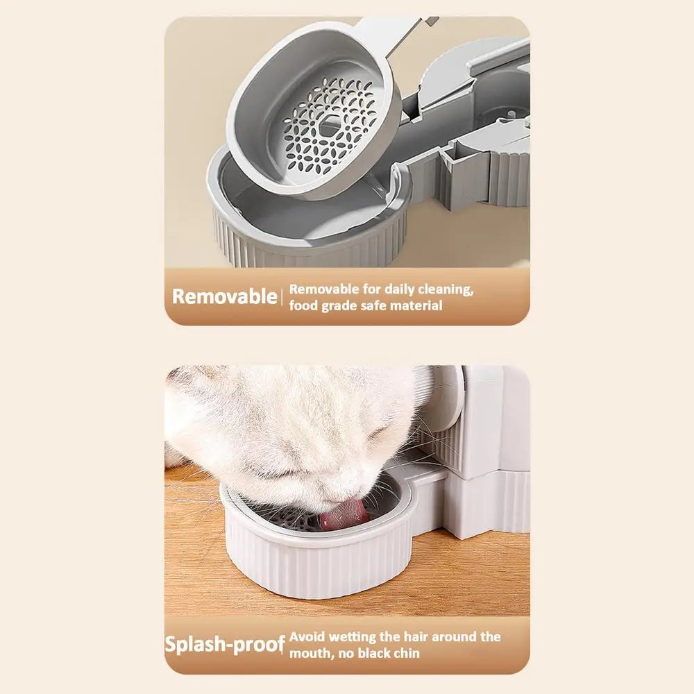 Automatic Cat Feeder Water Dispenser Automatic Cat Dog Feeder Detachable Large Capacity Dog Food Dispenser Pet Supplies