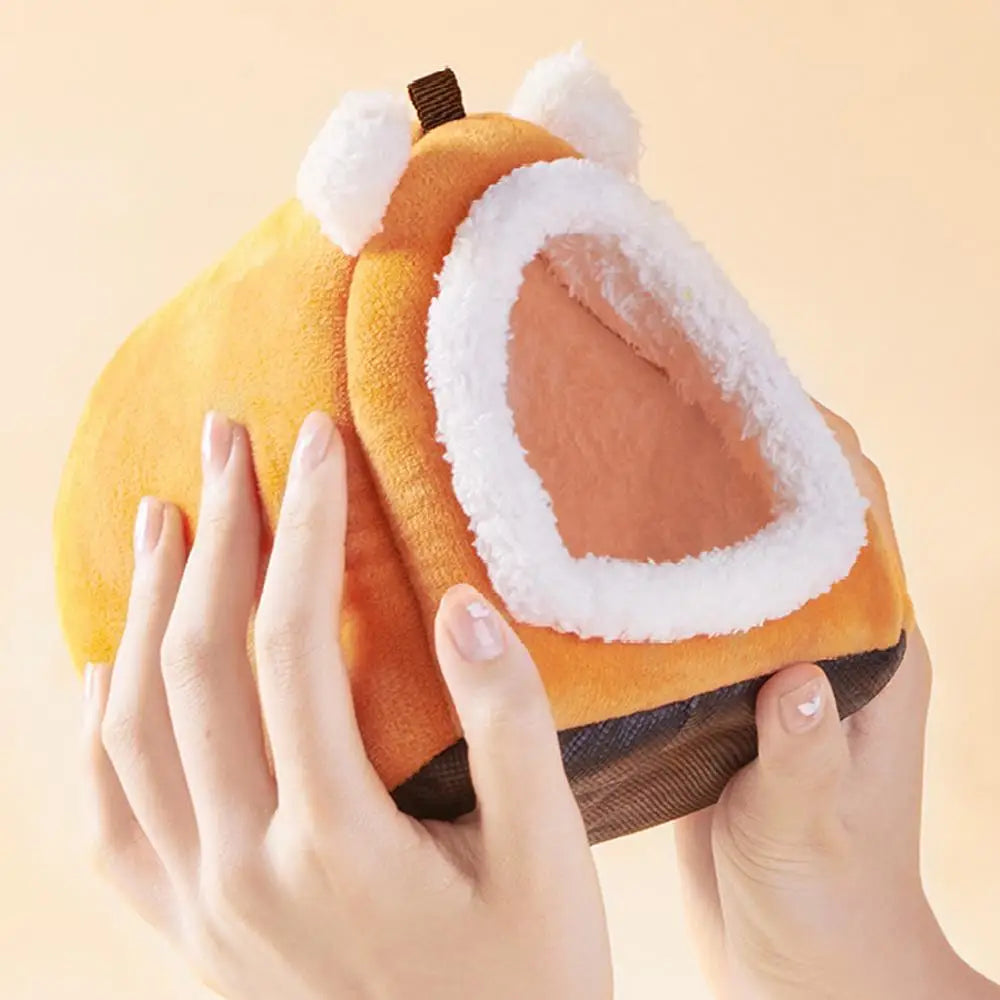 Hamster Hideaway Soft Warm Cotton Small Animal House Hedgehog House Chinchilla Accessories Cute Bear Shape Small Animal Hideaway