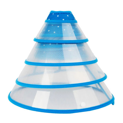 Pet Recovery Dog Cones Cat Cones After Surgery Adjustable Breathable Dog Cone Collar Soft Plastic Puppy Elizabethan E-Collar