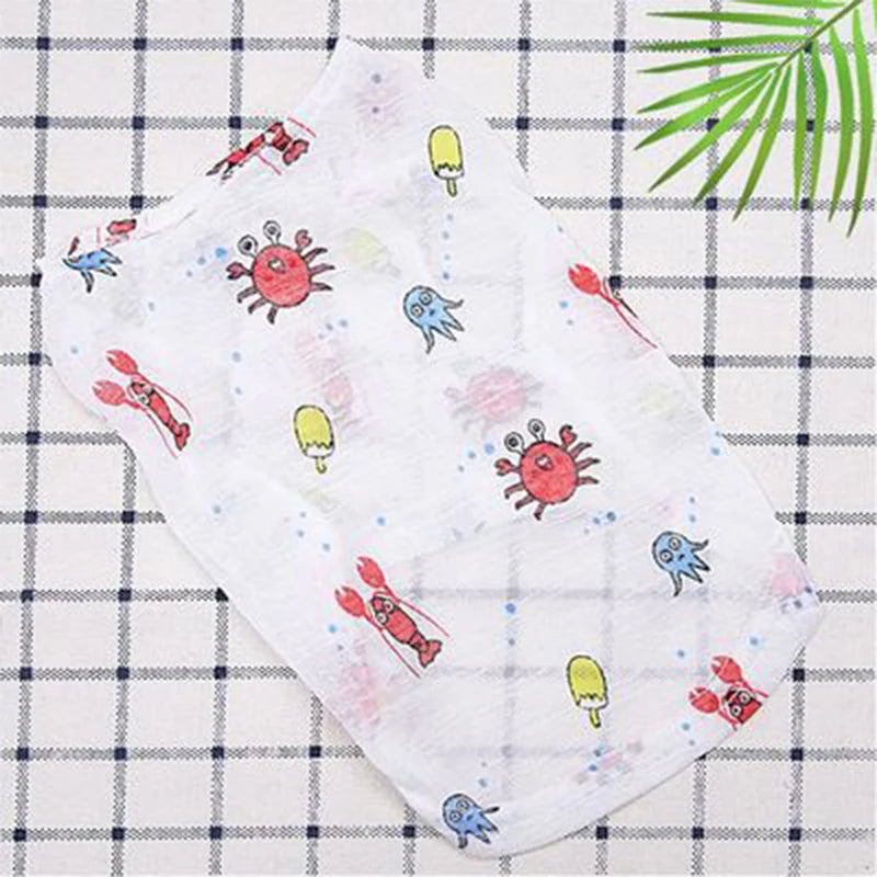 Cute Thin Summer Dog Vest Bear Print Dog Clothes Puppy Costume Chihuahua Bichon Sunscreen Cat Dog Cooling Vest Grils Dog T-Shirt
