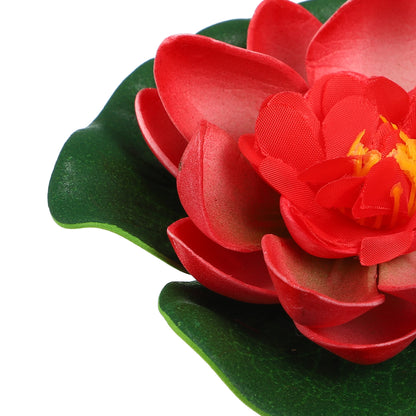 Uxcell 10PCS 10cm Aquarium Floating Artificial Flower Fake Lotus Plant Pond Micro Landscape Garden Fish Tank Tools Accessories