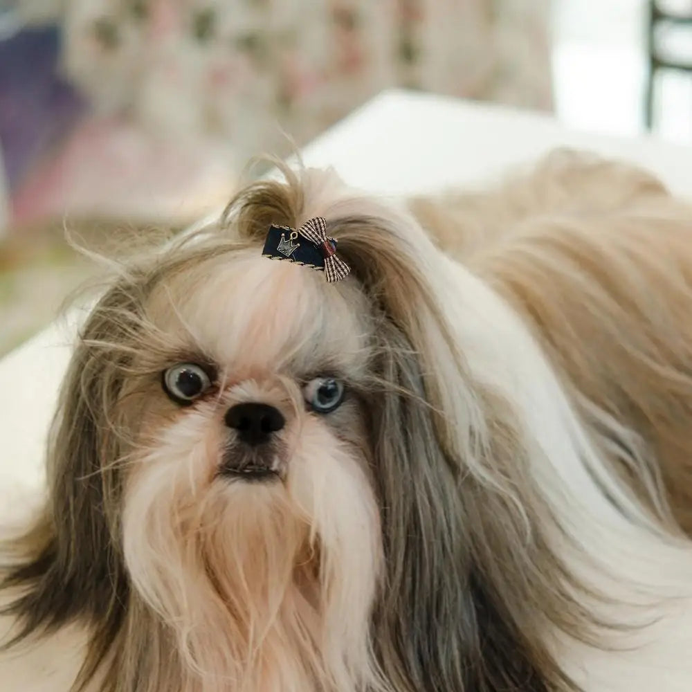 Hair Clips For Dogs Topknot Grooming Hair Bow Topknot Grooming Hair Accessories For Small Dogs Girl Dog Hair Bows With Clips For