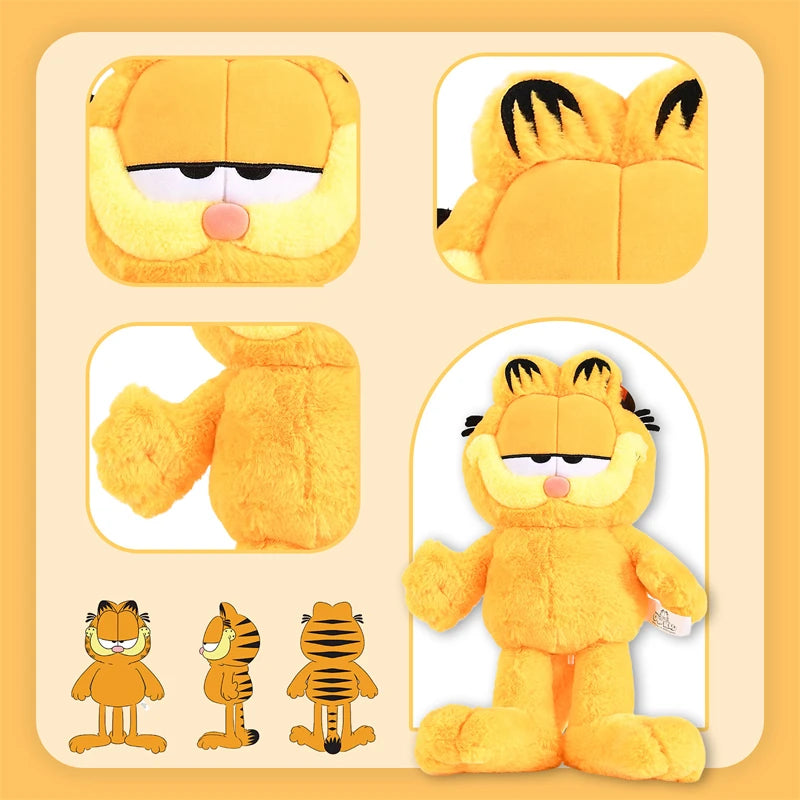 Original GARFIELD FAMILY Kawaii Soft Plush Toys Cute Cartoon Garfield Cat Odie Stuffed Animals Peluche Dolls Birthdays Gifts Kid