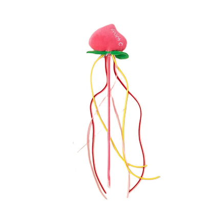 Cat Toy Cat Teaser Sticks Plastic Fruit Doll Cat Teaser Stick With Cat Mint Tassels Inside Self Hi Cat Toy