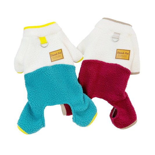 S-4XL Dog Pajamas for Small Medium Large Dogs, Thicken Warm Fleece Pajamas Dog Sweater Onesie Chiwawa Yorkie Dog Winter Clothes