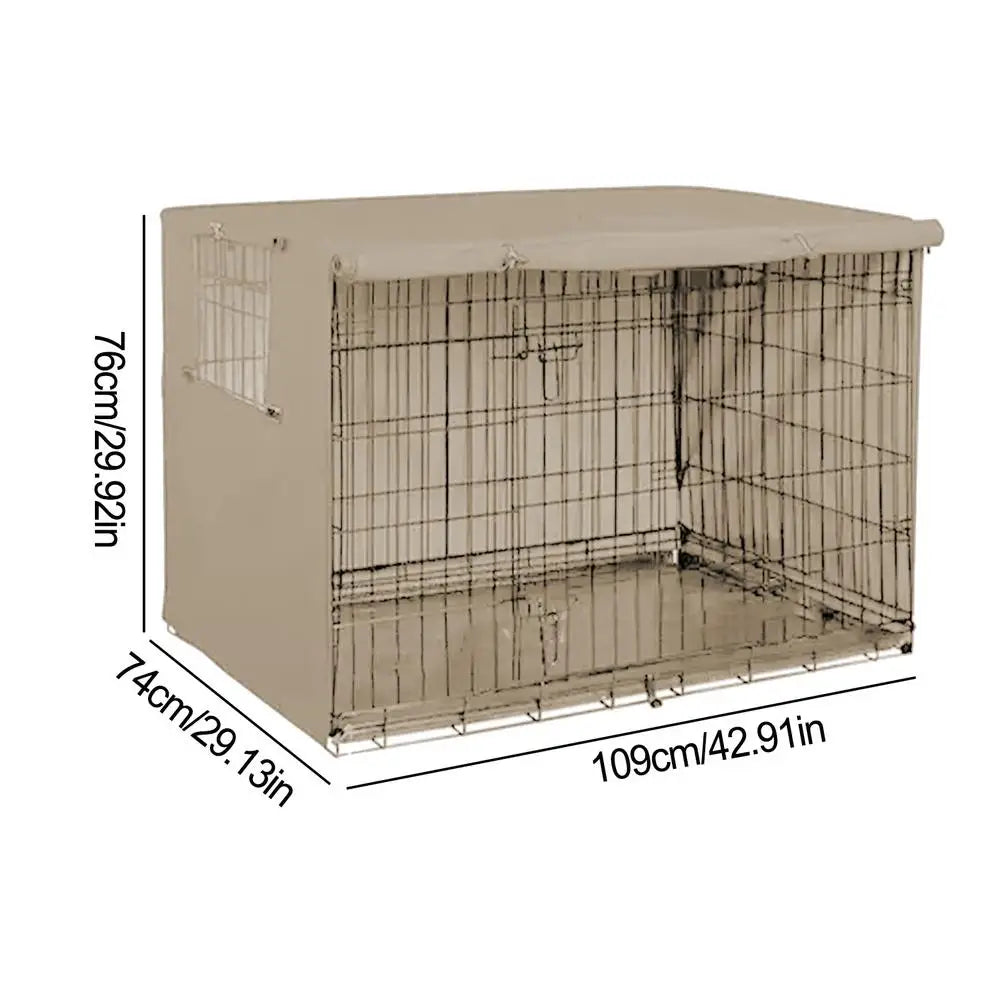 Oxford cloth Dog Kennel Cover Waterproof Windproof Pet Crate Protective Dog Kennel Cover Universal Fit For Indoor Outdoor Crates