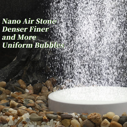 UXCELL 10cm Bubblers Air Stone Sets Mini Air Pump for Aquarium Fish Tank Pump Hydroponic Oxygen Plate Nano Air Disk Stone