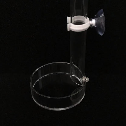 1Pcs Acrylic Aquarium Feeder Tube Dish Transparent Fish Tank Shrimp Snail Shrimp Food Feeder Bowl Aquarium Feeding Accessories