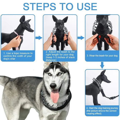 Pet Prong Collar for Dogs Adjustable Dog Choke Pinch Training Collar with Rubber Tips & Nylon Cover for Small Medium Large Dogs