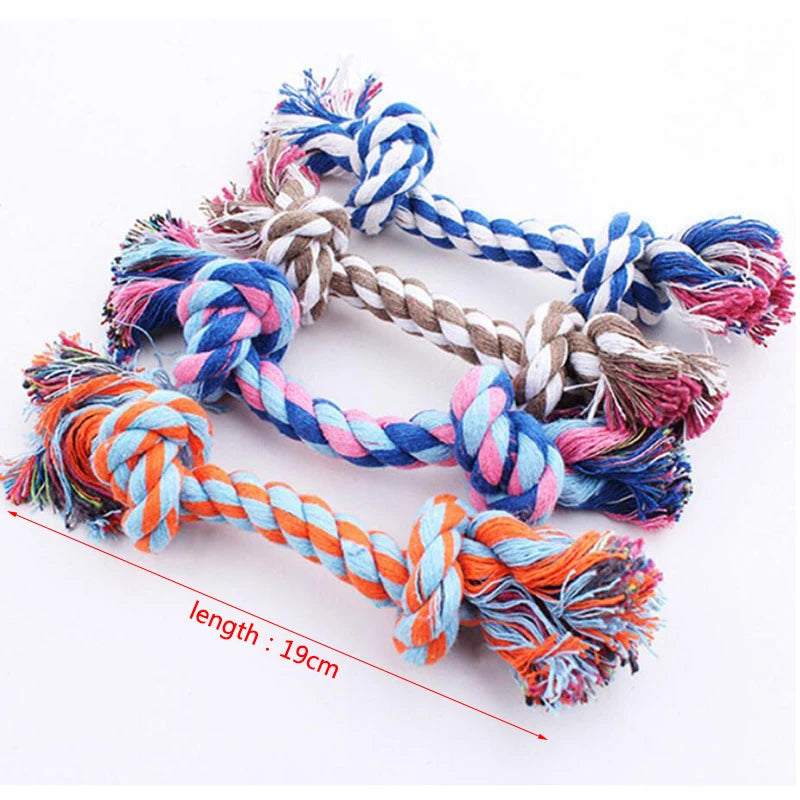 Pet Toy Chew Teething Cotton Rope Knot Ball Toys For Dog Tooth Clean Ball Bite-Resistant  Dog Chew Puppy Training InteractiveToy