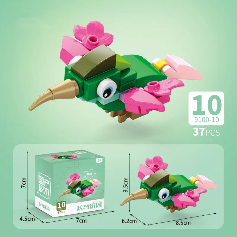 Insect World Animals Scorpion Mantis Ants Spider Birds Marine Animal Building Blocks Toys Desktop Ornaments Bricks Kids Gift