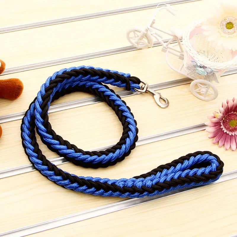 130cm Pet Dog Leash Double Row Adjustable Pet Collar Nylon Leash Double Colors Canvas For Medium Large Dogs Accessoires Hot-Sale