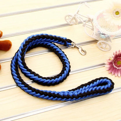 130cm Pet Dog Leash Double Row Adjustable Pet Collar Nylon Leash Double Colors Canvas For Medium Large Dogs Accessoires Hot-Sale