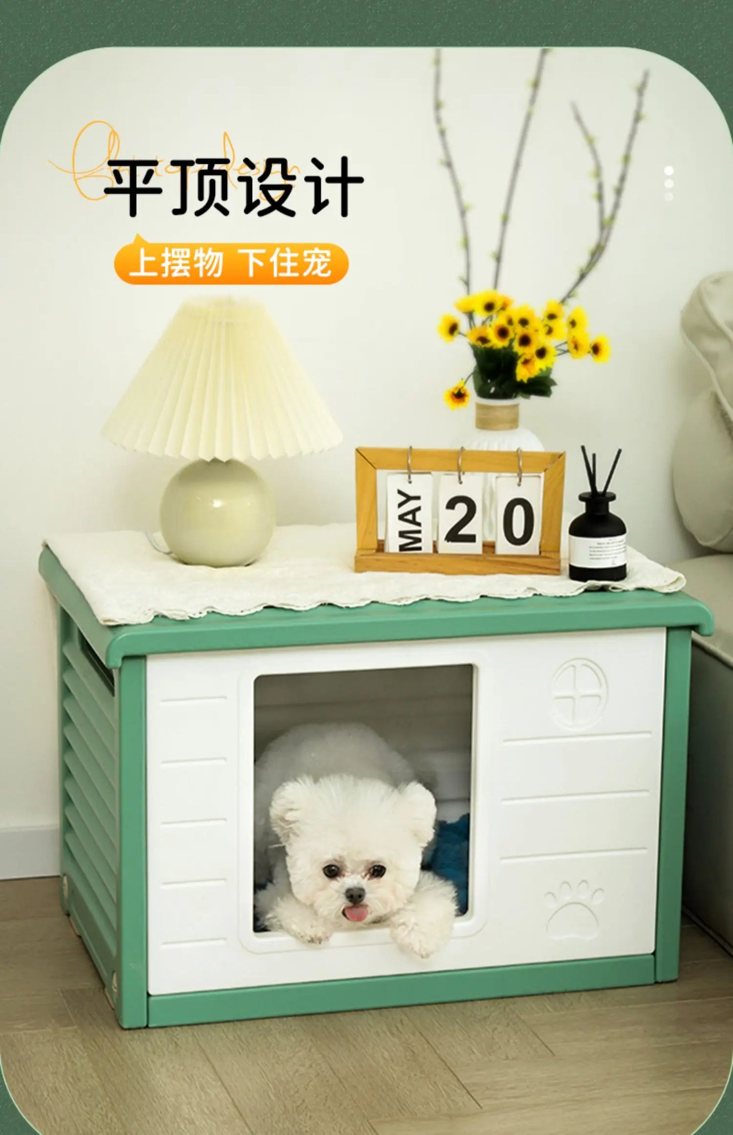 Kennel All Seasons Dog House Summer Small Dog Delivery Room Closed Pet Bed Cat Nest Summer Indoor Dog House