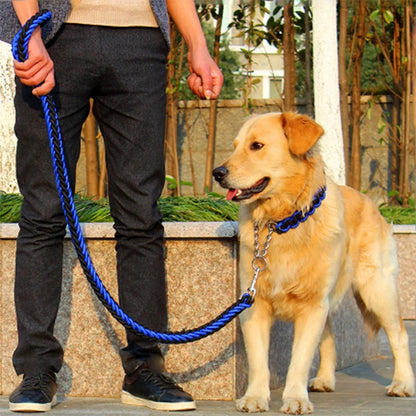 130cm Pet Dog Leash Double Row Adjustable Pet Collar Nylon Leash Double Colors Canvas For Medium Large Dogs Accessoires Hot-Sale