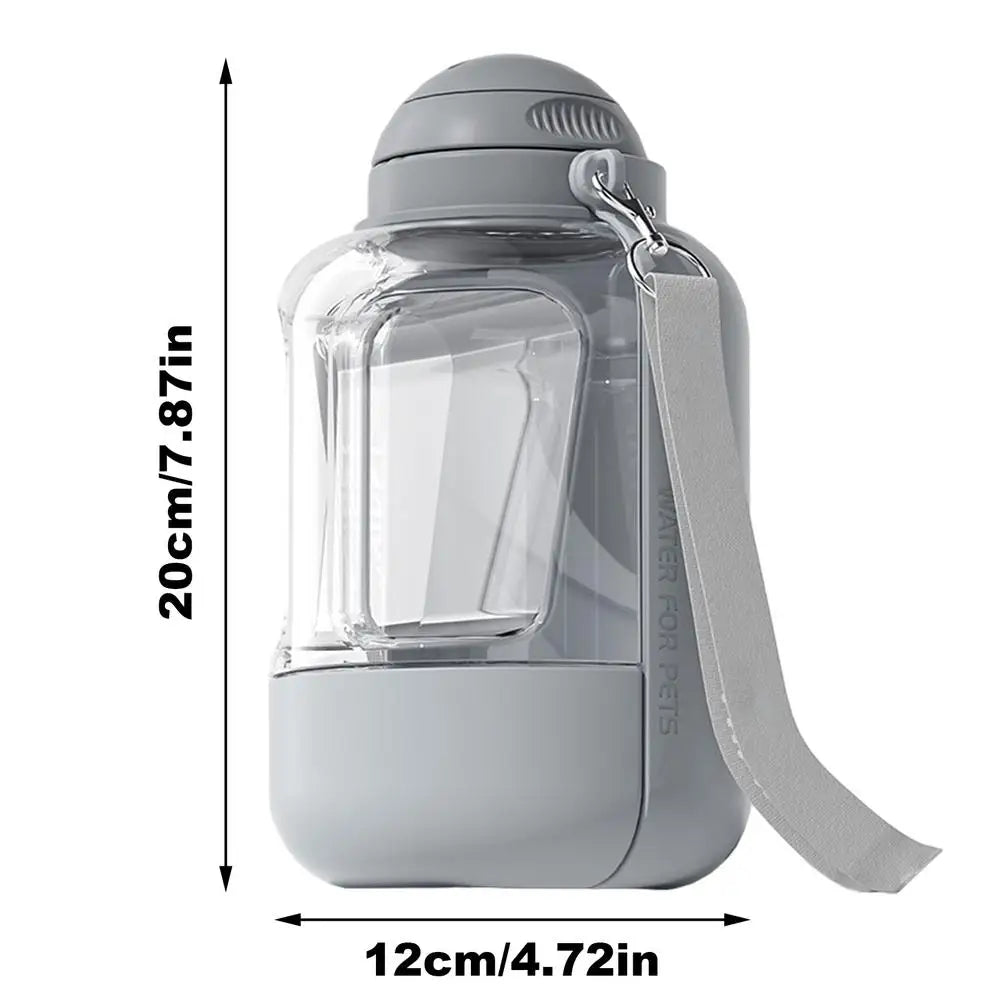 Dog Travel Water Bottle Portable Dog Drinking Bottle Large Capacity Dog Water Dispenser 2 in 1 Puppy Drinking Leak Proof Bowl