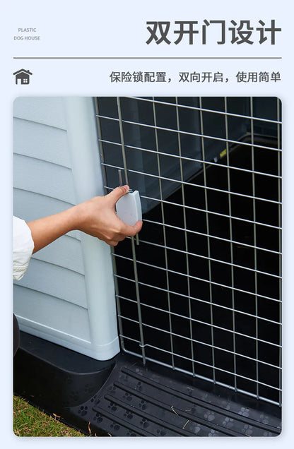 Stray kennel outdoor rainproof waterproof kennel pet dog shed large and small dog cage house type dog house outdoor