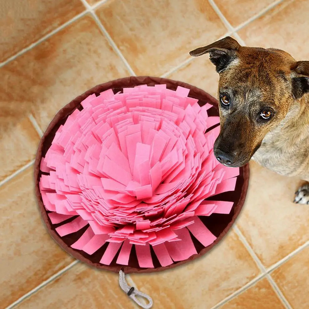 Pet Dog Sniffing Mat Anti-Slip Pet Foraging Mat Interactive Sniff Mat Flower-Shaped Feeding Puzzle Toy Sniffing Interactive