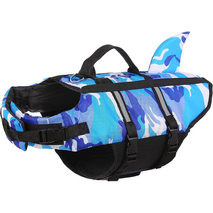 Dog Life Jacket Lightweight Adjustable High Visibility Dog Life Vest for Swimming High Flotation Reflective Life Jacket for Dogs