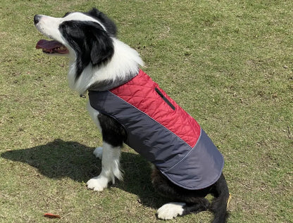 Warm Fleece Collar Dog Coat Jacket Double-Sided Winter Dog Coat Waterproof Puppy Clothing For Small Medium & Large Dogs Supplies