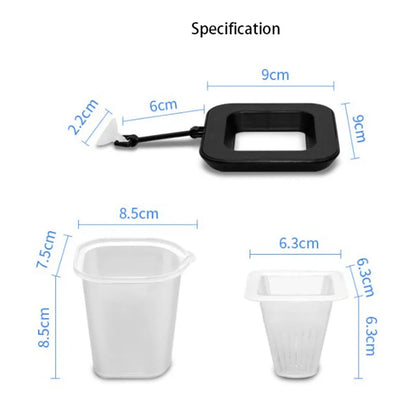1pcs Plastic Feeder Set With Suction Cup For Aquarium Red Worm Feeding Fish Tank Cone Live Food Tapered Hopper Basket Supplies