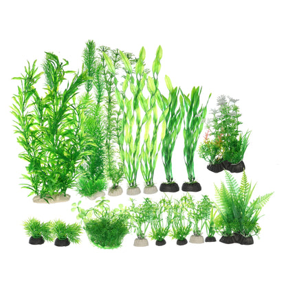 UXCELL 3/4/5/6/8/9 Pcs Artificial Aquarium Plants Grass Water Weeds Ornament Fish Tank Plant Flower Grass Decor Accessories