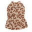 Leopard Dog Sweater Dress Fleece Puppy Dresses for Small Dogs Girl Cat Skirt Apparel Winter Warm Dog Clothes