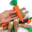 Natural Paper Rope Rabbit Puzzle Toy Grass Weaving Radish Carrot Shape Pet Accessories Guinea Pig Chinchillas Small Animals Toys