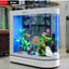 Small and medium-sized ultra-white glass hot bending tank bullet large screen ecological goldfish tank aquarium