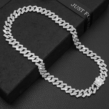 Diamond cats Dogs Necklaces Chain Collar 15MM wide Luxury Jewelry Necklace Cuban Gold Chains for Dogs and Cats