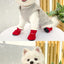 Solid Chamois Velvet Dog Socks Winter Outdoor Walking Chihuahua Non Slip Shoes for Puppy Soft Warm Accessories Feet Protector