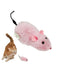 Cat Mice Toys Wind up Indoor Cat Plush Mouse Hunting Toy Plush Mice Pet Toys Clockwork Mouse Running Toy Realistic Mouse